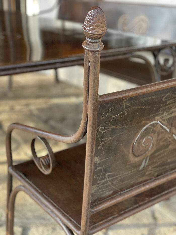 Salon de jardin en fer forgé sur mesure fabrication française en occitanie dans le département de l'Hérault